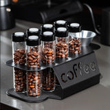 Maxbell Single Dose Coffee Bean Storage Transparent 8 Tubes for Coffee Shop Cafe Bar