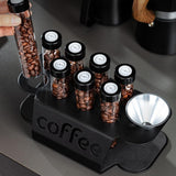 Maxbell Single Dose Coffee Bean Storage Transparent 8 Tubes for Coffee Shop Cafe Bar