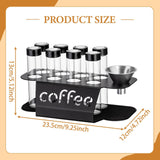 Maxbell Single Dose Coffee Bean Storage Transparent 8 Tubes for Coffee Shop Cafe Bar