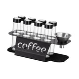 Maxbell Single Dose Coffee Bean Storage Transparent 8 Tubes for Coffee Shop Cafe Bar