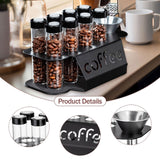 Maxbell Single Dose Coffee Bean Storage Transparent 8 Tubes for Coffee Shop Cafe Bar