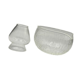 Maxbell Textured Glass Matcha Bowl with Matcha Whisk Holder Glass Tea Bowl for Gifts Deep Texture