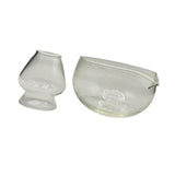 Maxbell Textured Glass Matcha Bowl with Matcha Whisk Holder Glass Tea Bowl for Gifts Light Texture