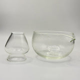 Maxbell Textured Glass Matcha Bowl with Matcha Whisk Holder Glass Tea Bowl for Gifts Light Texture