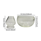 Maxbell Textured Glass Matcha Bowl with Matcha Whisk Holder Glass Tea Bowl for Gifts Light Texture