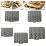 Maxbell Silicone Dish Drying Mat for Kitchen Counter Sturdy Fast Dry Dish Drying Pad L