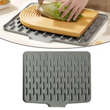 Maxbell Silicone Dish Drying Mat for Kitchen Counter Sturdy Fast Dry Dish Drying Pad L