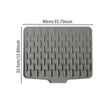 Maxbell Silicone Dish Drying Mat for Kitchen Counter Sturdy Fast Dry Dish Drying Pad L