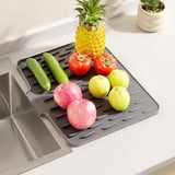 Maxbell Silicone Dish Drying Mat for Kitchen Counter Sturdy Fast Dry Dish Drying Pad L