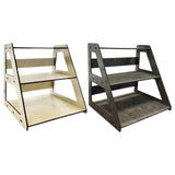 Maxbell Wooden Display Organizer 3 Layer Collectibles Displays Rack for Toys Jewelry Brown