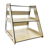 Maxbell Wooden Display Organizer 3 Layer Collectibles Displays Rack for Toys Jewelry Brown