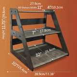 Maxbell Wooden Display Organizer 3 Layer Collectibles Displays Rack for Toys Jewelry Black