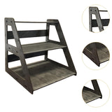 Maxbell Wooden Display Organizer 3 Layer Collectibles Displays Rack for Toys Jewelry Black