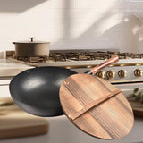 Maxbell Wok Pan Nonstick Sautee 32cm Iron Gas Induction Cooker Universal Chinese Wok