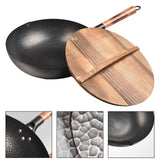 Maxbell Wok Pan Nonstick Sautee 32cm Iron Gas Induction Cooker Universal Chinese Wok