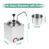 Maxbell Cheese Dispenser Large Capacity Sauce Warmer for Butter Nacho Cheese Kitchen