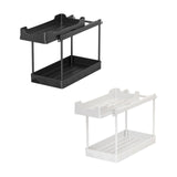 Maxbell Under Sink Organizer Rack Pull Out Storage Organizer for Kitchen Office Home Black