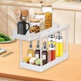 Maxbell Under Sink Organizer Rack Pull Out Storage Organizer for Kitchen Office Home Gray