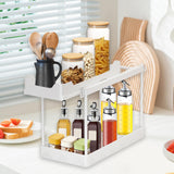 Maxbell Under Sink Organizer Rack Pull Out Storage Organizer for Kitchen Office Home Gray