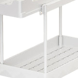 Maxbell Under Sink Organizer Rack Pull Out Storage Organizer for Kitchen Office Home Gray