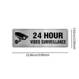 Maxbell 4Pcs 24 Hour Video Surveillance Sign Monitored Signs for House Indoor Office