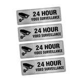 Maxbell 4Pcs 24 Hour Video Surveillance Sign Monitored Signs for House Indoor Office