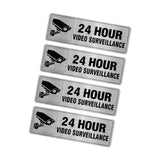 Maxbell 4Pcs 24 Hour Video Surveillance Sign Monitored Signs for House Indoor Office