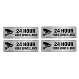 Maxbell 4Pcs 24 Hour Video Surveillance Sign Monitored Signs for House Indoor Office