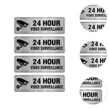 Maxbell 4Pcs 24 Hour Video Surveillance Sign Monitored Signs for House Indoor Office