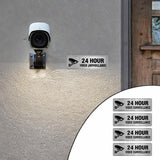 Maxbell 4Pcs 24 Hour Video Surveillance Sign Monitored Signs for House Indoor Office
