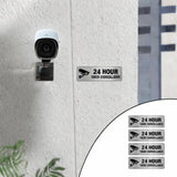 Maxbell 4Pcs 24 Hour Video Surveillance Sign Monitored Signs for House Indoor Office