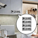 Maxbell 4Pcs 24 Hour Video Surveillance Sign Monitored Signs for House Indoor Office