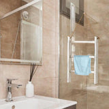 Maxbell Wood Towel Racks Hanging Ladder Hand Towel Rack for Farmhouse Hotel Bathroom White