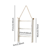 Maxbell Wood Towel Racks Hanging Ladder Hand Towel Rack for Farmhouse Hotel Bathroom White
