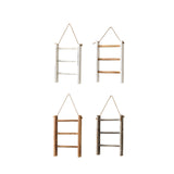 Maxbell Wood Towel Racks Hanging Ladder Hand Towel Rack for Farmhouse Hotel Bathroom White