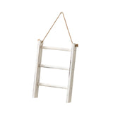 Maxbell Wood Towel Racks Hanging Ladder Hand Towel Rack for Farmhouse Hotel Bathroom White