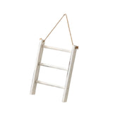 Maxbell Wood Towel Racks Hanging Ladder Hand Towel Rack for Farmhouse Hotel Bathroom White