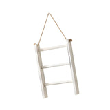 Maxbell Wood Towel Racks Hanging Ladder Hand Towel Rack for Farmhouse Hotel Bathroom White