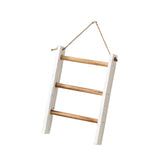 Maxbell Wood Towel Racks Hanging Ladder Hand Towel Rack for Farmhouse Hotel Bathroom Brown