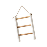 Maxbell Wood Towel Racks Hanging Ladder Hand Towel Rack for Farmhouse Hotel Bathroom Brown