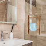 Maxbell Wood Towel Racks Hanging Ladder Hand Towel Rack for Farmhouse Hotel Bathroom Old wood