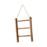 Maxbell Wood Towel Racks Hanging Ladder Hand Towel Rack for Farmhouse Hotel Bathroom Old wood