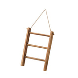 Maxbell Wood Towel Racks Hanging Ladder Hand Towel Rack for Farmhouse Hotel Bathroom Old wood