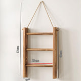 Maxbell Wood Towel Racks Hanging Ladder Hand Towel Rack for Farmhouse Hotel Bathroom Old wood