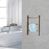 Maxbell Wood Towel Racks Hanging Ladder Hand Towel Rack for Farmhouse Hotel Bathroom coffee