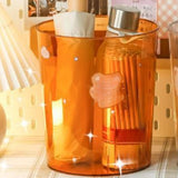 Maxbell Open Top Trash Can Kitchen Clear Rubbish Can for Restaurant Home Living Room S 6 L