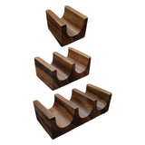 Maxbell Wooden Tacos Holder Multipurpose Divider Taco Platter for Counter Restaurant Single