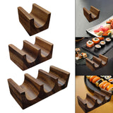 Maxbell Wooden Tacos Holder Multipurpose Divider Taco Platter for Counter Restaurant Single