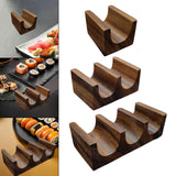 Maxbell Wooden Tacos Holder Multipurpose Divider Taco Platter for Counter Restaurant Single