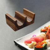 Maxbell Wooden Tacos Holder Multipurpose Divider Taco Platter for Counter Restaurant Double